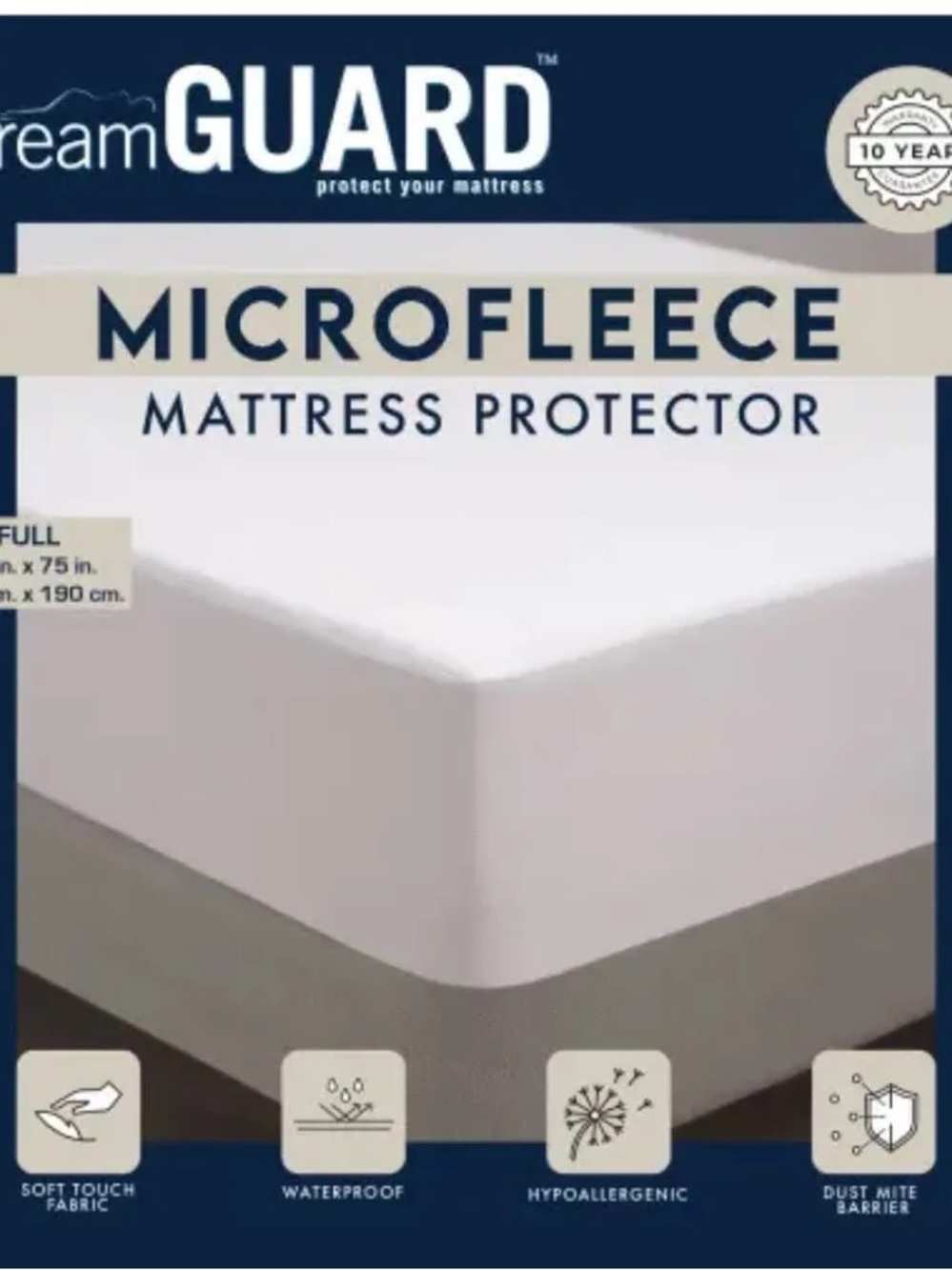 Microfleece Mattress Protector - White